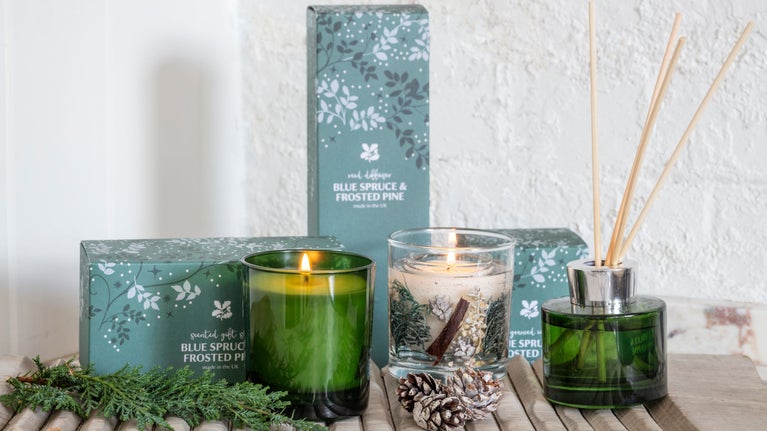 A selection of candles and diffusers